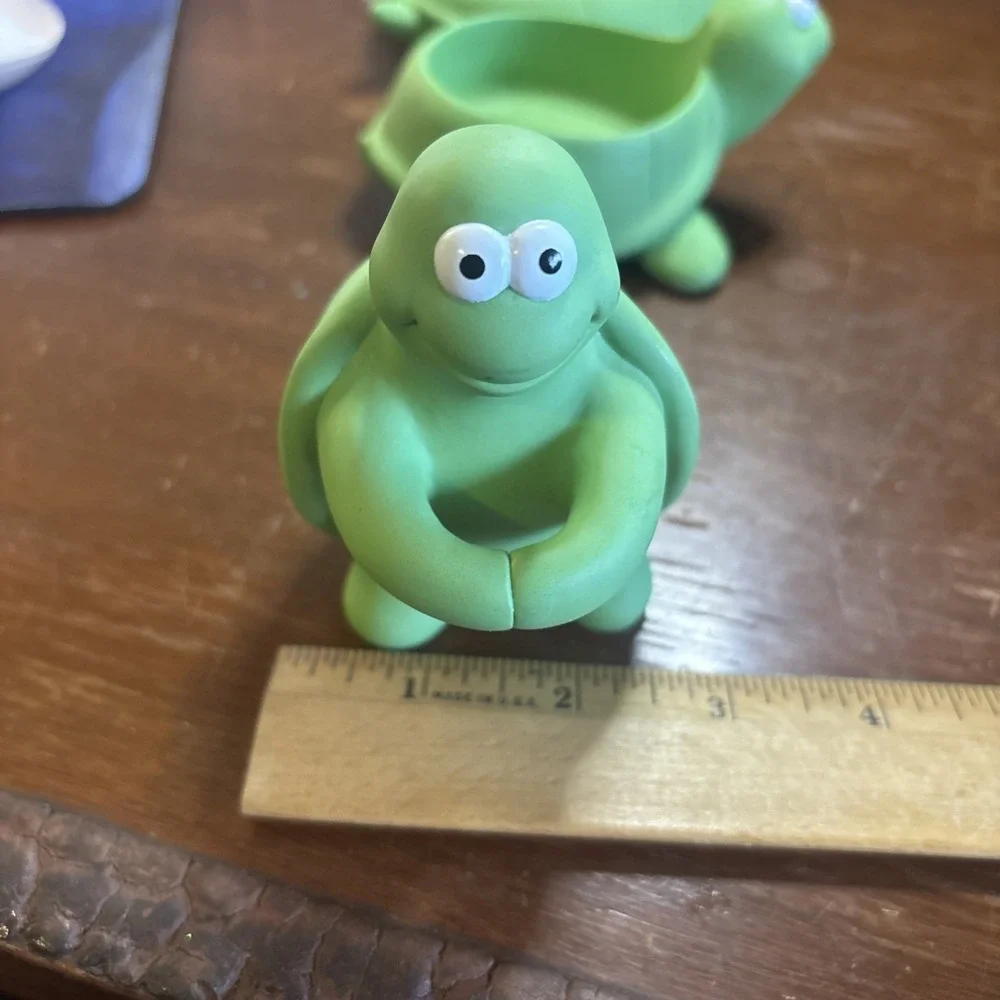 Kids Bathroom Set Turtles - Toothbrush, Cup & Soap Holder With Nail Brush